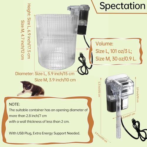 Bebedero para gato PAPIEEED 0.9L plástico miniatura 2