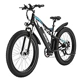 KELKART VTT Electrique 48V Adulte Fat Tire VTT avec Système de Freinage Hydraulique Avant et...