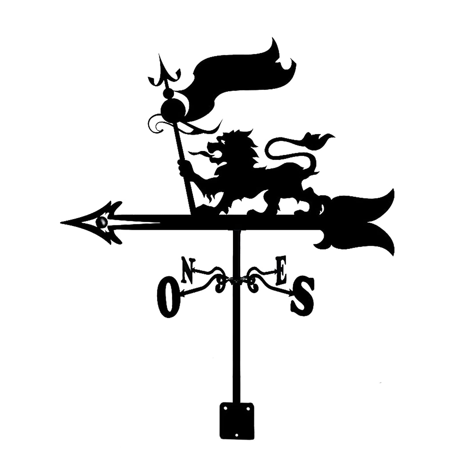 TAXXII wind vane Wind Vane For Yard Metal Animal Ornament Roof Mount Decoration Weathervane Direction Indicator Barn Gazebo Outdoor Garden Measuring Tool
