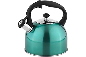 Amazon Basics Stainless Steel Electric Kettle, 2.4-Quart, Teal