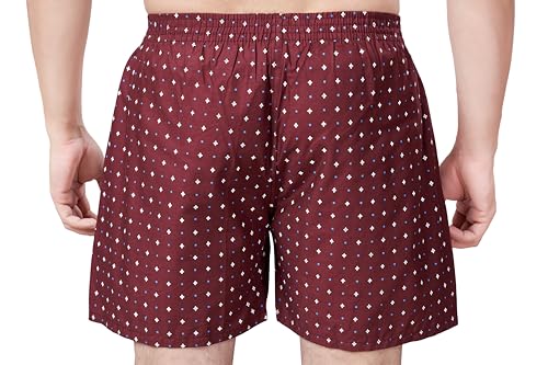 Image of Men's Cotton Printed Regular Fit Boxer Shorts | Soft & Breathable Innerwear | Comfortable Boxers | Lightweight & Stylish Nightwear
