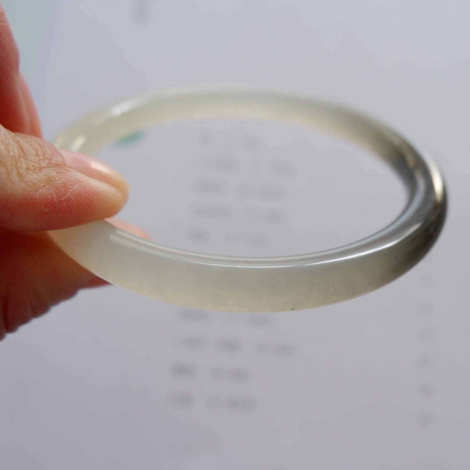 Braccialetto di Giada Xiuyan a Strisce Rotonde Naturali Regalo per Ragazze
