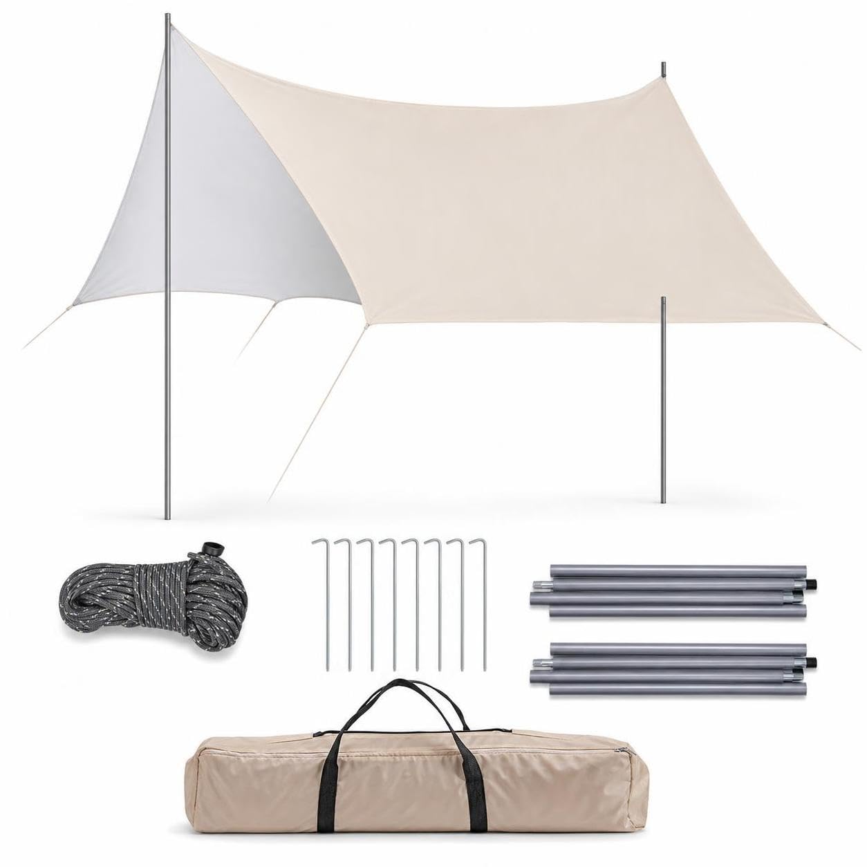 Toldo de camping impermeable para reuniones familiares en la naturaleza de 6 a 12 personas