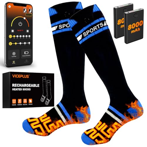 #rémunéré #Amazon<br>Chaussettes Chauffantes Homme Femme avec T?l?commande APP Chauffe-Pieds,8000mAh Rechargeables Chaussettes Chaudes Electriques