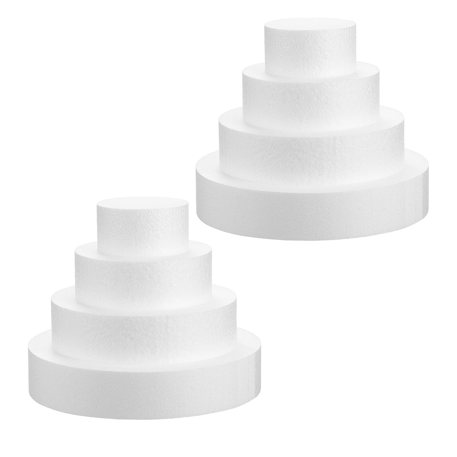 TOYANDONA Torta Finta Rotonda in Schiuma 8 Pezzi Bianca per Decorazione