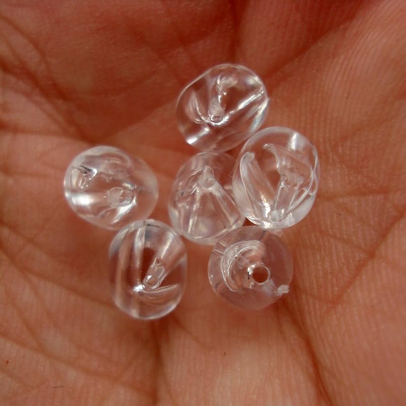 400 cuentas stop transparentes y luminosas 4.7mm/5mm miniatura 5