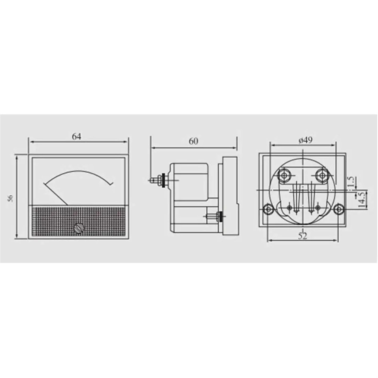 85C1 Voltmetro CC Voltmetro bidirezionale positivo e negativo 5V10V20V30V50V100V500V Misuratore di tensione analogico Misuratore di tensione 1 pz(DC150V)