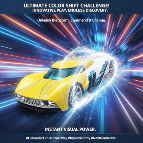 Image of GENIE'S TOY BUS Color Changing Die-Cast Racing Car I 1:64 Scale Temperature Sensitive Paint Sports Car I Change Color with Water I Kids Collectible Toy for Ages 3+ I Best Birthday Gift for Kids