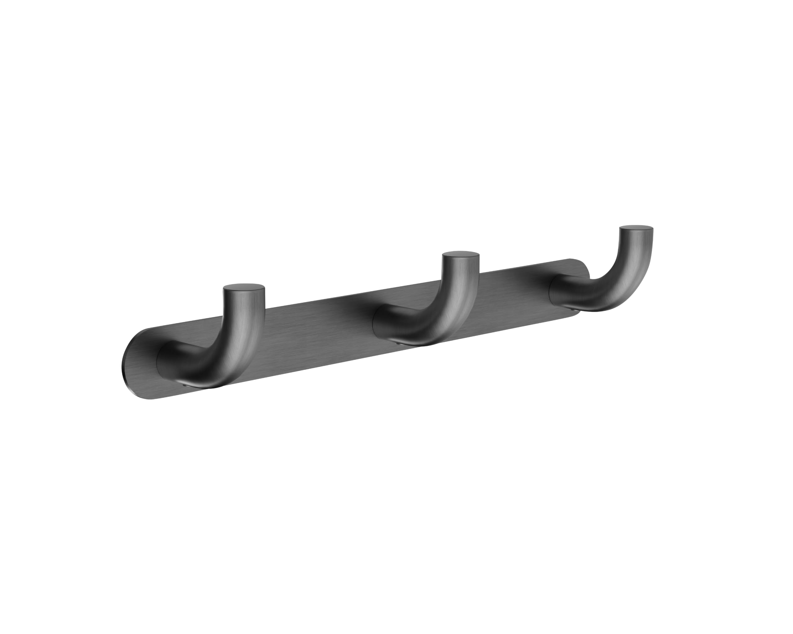 NOLUXA IMEX - Percha Triple Baño Adhesiva sin Taladro Negra | Colgador de Toallas para la Ducha | Accesorio de Cuarto de Baño Resistente a Humedad | Doble Sistema de Fijación (Atornillado o Pegado)