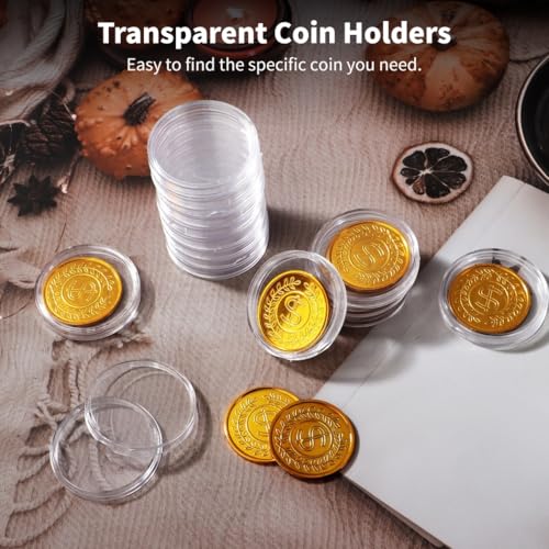 Cajas transparentes para monedas 1.6 pulg. 50 pzas miniatura 2