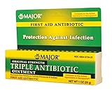MAJOR TRIPLE ANTIBIOTIC OINTMENT BACITRACIN ZINC-400 Unit/GM White 28 GM UPC 309040734310