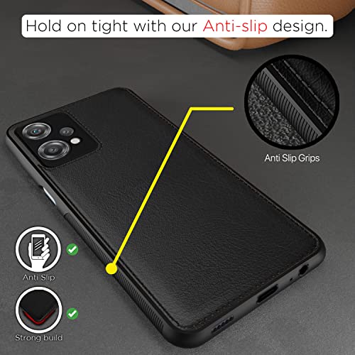 Image of Pikkme Oneplus Nord Ce 2 Lite 5G Back Cover | Flexible Pu Leather | Full Camera Protection | Raised Edges | Super Soft-Touch | Bumper Case for Oneplus Nord Ce 2 Lite 5G (Black)