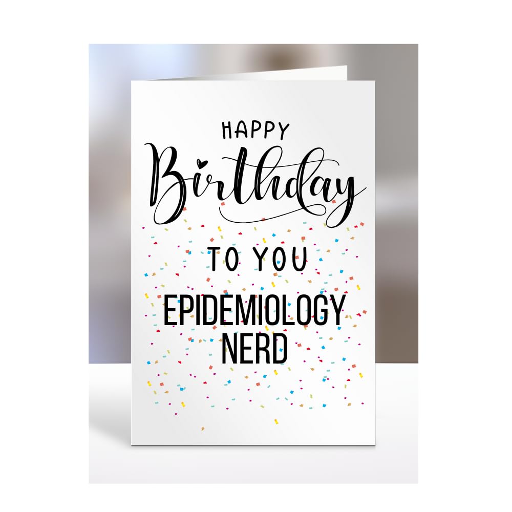 Happy Birthday To You Epidemiology Nerd Card, Gifts for Men, Women, Presents for Man, Woman or Person, Greetings Card, Funny, Joke, Silly, Gag, A5-127a_137 — image 1