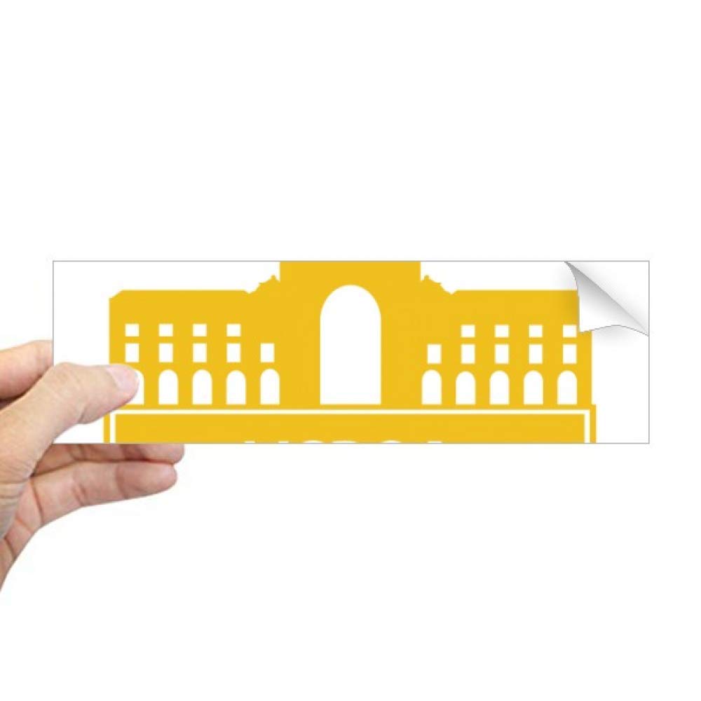 Sticker Lisboa Portugal jaune décoration rectangulaire pour vitrage et pare-chocs
