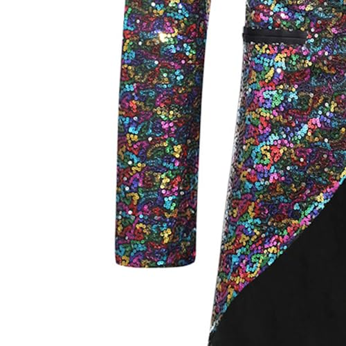Robe manteau paillettes homme veste queue-de-pie de spectacle - 5