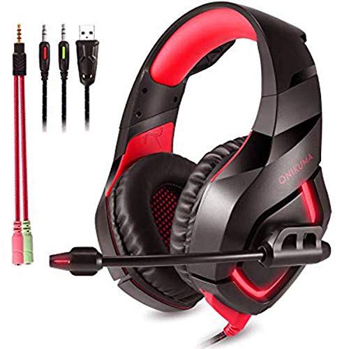 Headset Gamer Fone Profissional Celular Xbox Onikuma P2 K1 Vermelho