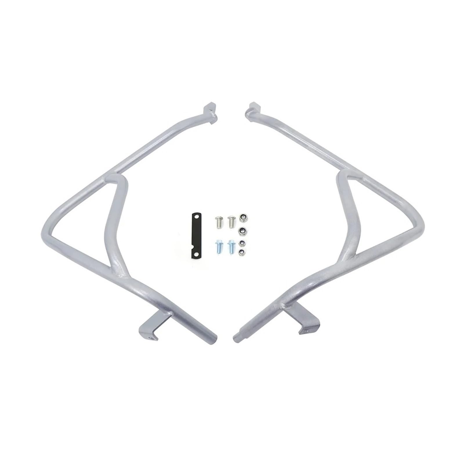 Frame Bumper Crash Tank Bar Highway Crash Bars Engine Guard Tank Protector Bumper Stunt Cage For BMW G310GS G310R G310 GS G 310 GS/R G310 R 2017 2018 2019 2020 2021 2022 2023(Sliver Upper)