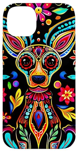 Mexican Día De Los Muertos hairless dog Xoloitzcuintli decor Case for iPhone 14 Plus
