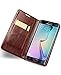 Crosspace Crossbody Women Phone Wallet Case Compatible for iPhone 15 with Card Holder,Easily 3 Cards,Premuim Leather,Raised Coner for Screen Camera Brown