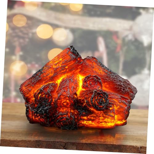 Tronco de simulación de fuego con iluminación LED Gatuida para decoración y luz de noche
