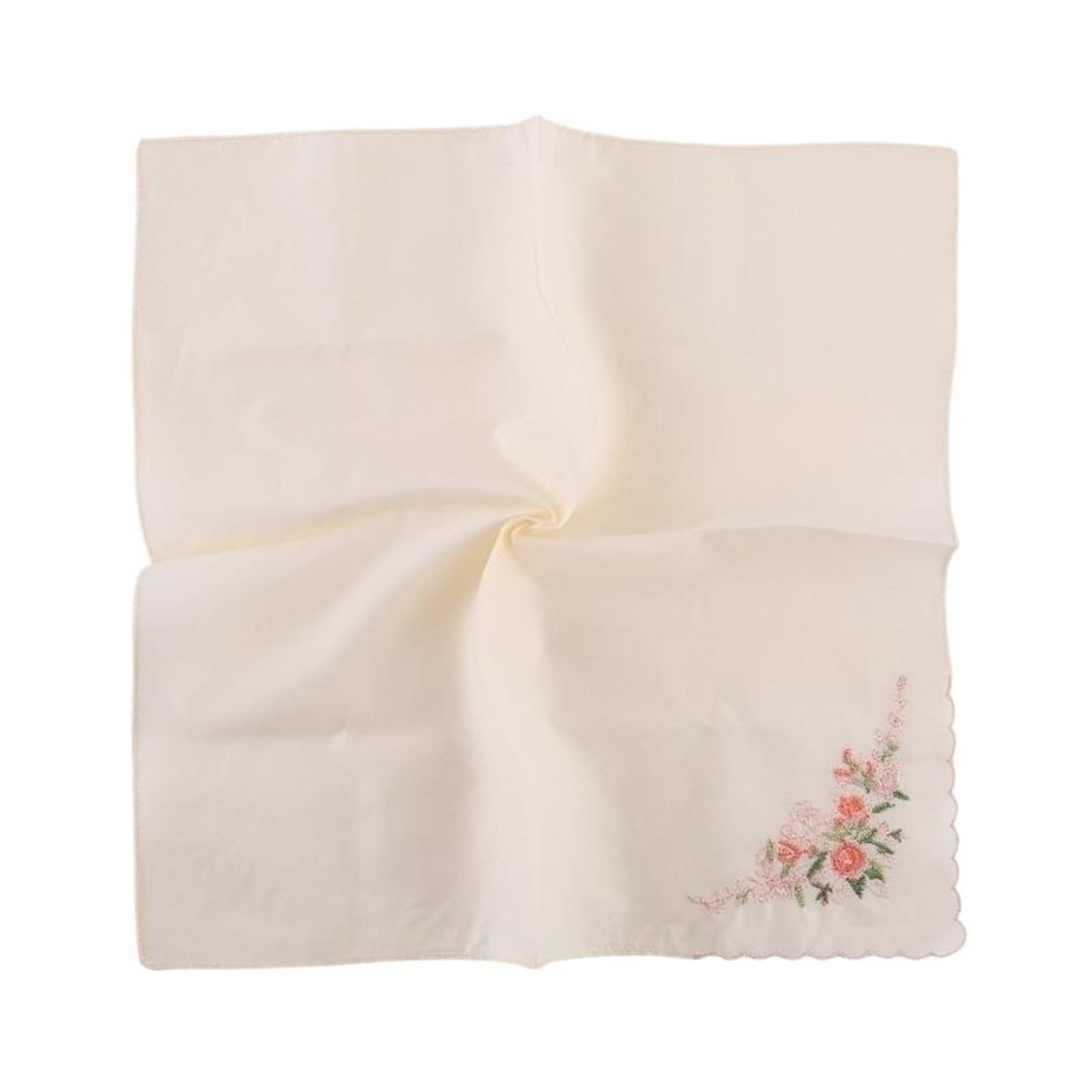 Taschentuch 12 Stück Taschentücher mit Blumenstickerei for Schwitzen for Damen, leicht zu waschende