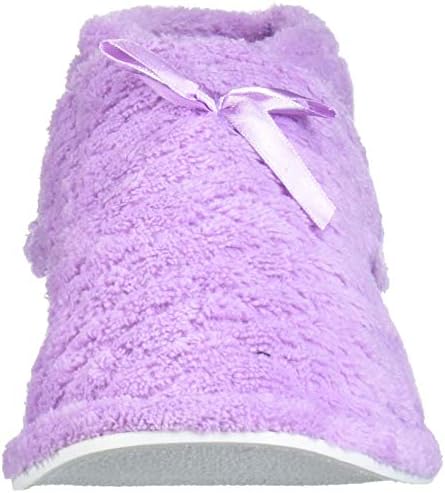 MUK LUKS womens Women's Micro Chenille Front Flap Adjustable Boot Slipper, Lavender, 9 10 US | Image 1