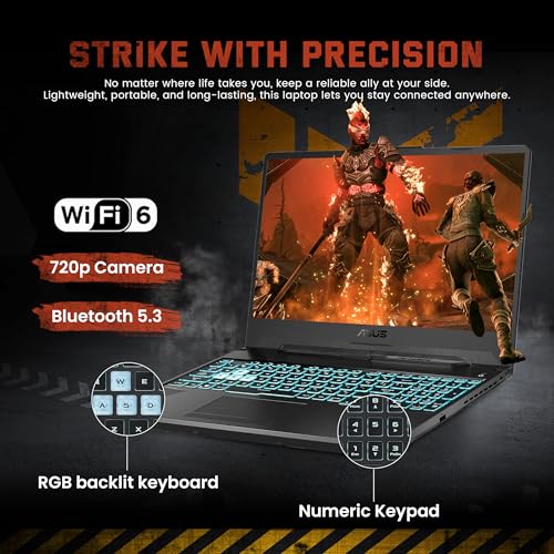 TUF A15 15.6" FHD 144Hz Gaming Laptop, AMD Ryzen 7 7435HS, NVIDIA GeForce RTX 3050, 64GB DDR5, 2TB SSD, Tastiera retroilluminata, Wi-Fi 6, Win 11 Pro, Nero, Set di docking station da 256 GB - Notebook - Immagine 3