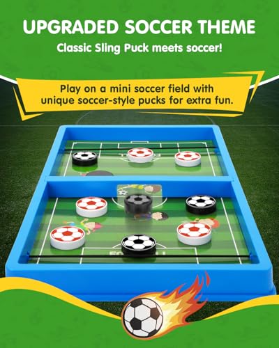 Sling Puck juego de mesa rápido con tema fútbol miniatura 5