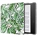 Produktbild MoKo Hülle Kompatibel für All-New Kindle Oasis (9th and 10th Generation, 2017 and 2019 Release), Ultra Leightweight Schutzhülle Smart Cover mit Auto Sleep/Wake Funktion - Grünes Palmblatt