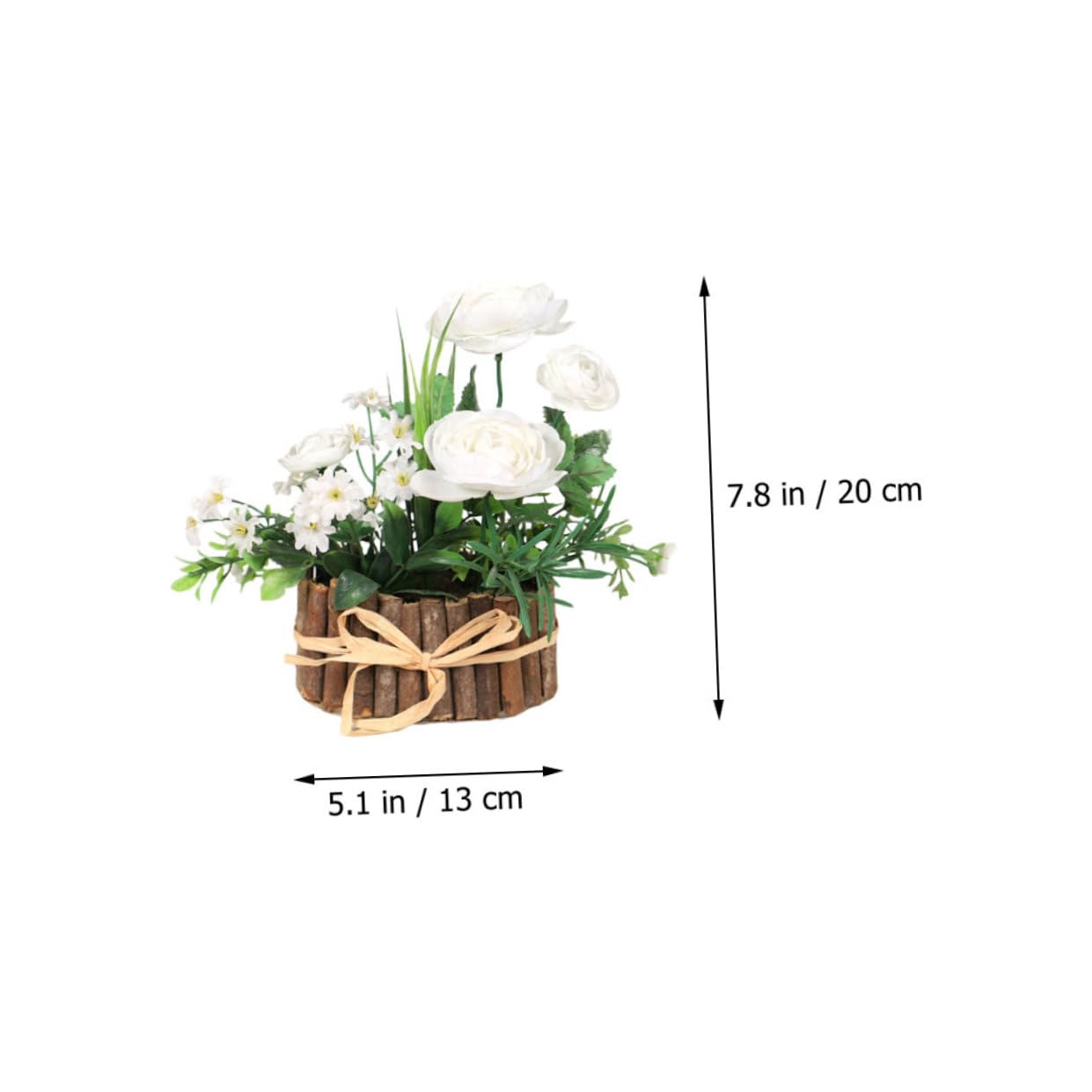 ABOOFAN 2 Pz Fiore Artificiale All'aperto Vite Di Rosa Artificiale Peonie Arredamento Falso Pianta Finta Viti Finte Camera Foglie Finte Unico Decorazione Domestica Fiori Di Legno Bianca