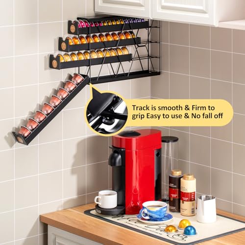 FlagShip 4-Tier Corner Coffee Pod Organizer for Nespresso Vertuo - 40+ Capsule Storage, Slim Metal Kitchen Countertop Space Saver with Compact Design by flagship - Used condition - Image 7