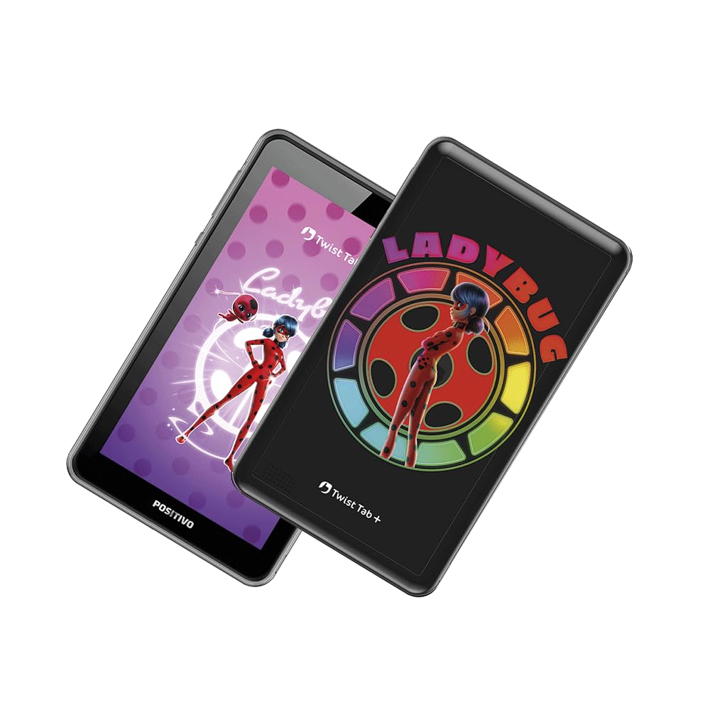 Positivo Twist Tab Ladybug+ com 2 capas de proteção, 2GB RAM 64GB, Tela de 7”, Android 11 Go, Bateria 3100mAh