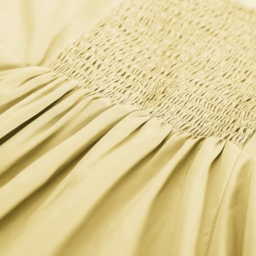 Image of Belle Poque Pastel Dress for Women Summer Flowy Boho Ruffle Dress 2025 Sleeveless Long Cocktail Dresses Yellow L