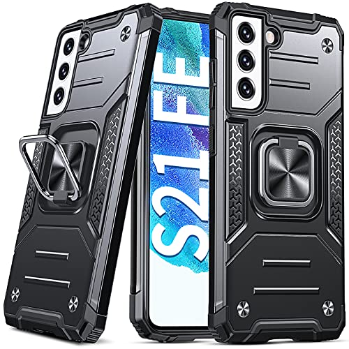 Coque Galaxy S21 FE anti-chute évite les casses d'écran avec anneau de maintien