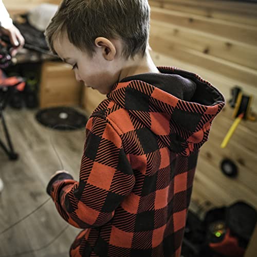 Eskimo Kids' Plaid Cotton Hoodie4