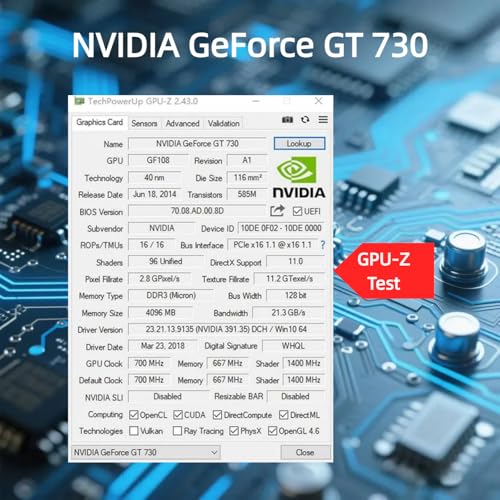 Image of XUANMO GT 730 Low Profile PC 4GB Graphics Card Gddr3 DDR3 Directx 11 128 Bit, VGA /DVI-D /HDMI, Pci E X16 2.0 X 16, Nvidia Video Card, Computer GPU