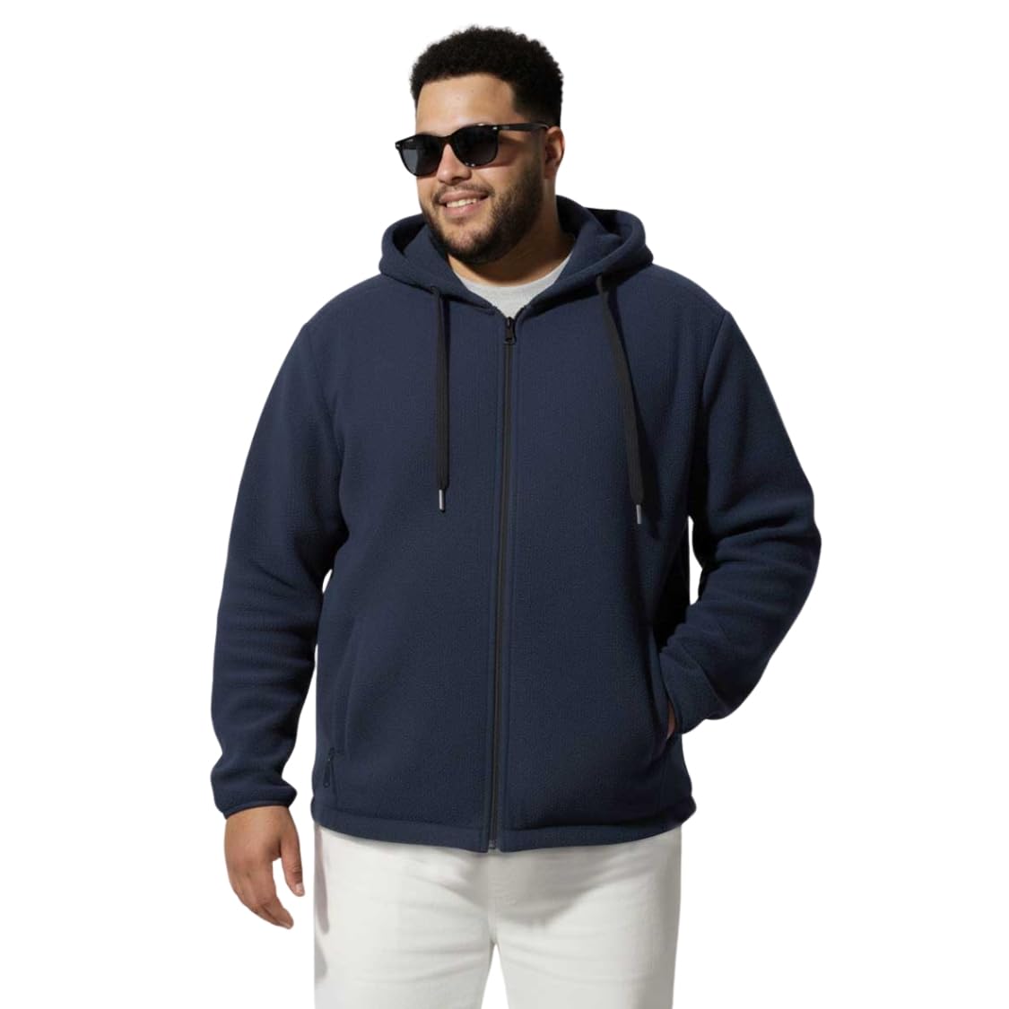 unstd Men Plus Size Zipper Hoodie Cotton Sweatshirt for Men | Sizes 3XL–9XL | Soft Cotton Hooded Jacket-picture-12