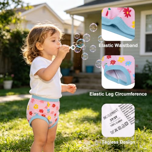 Image of BIG ELEPHANT Toddler Potty Training Underwear, Cotton Training Pants