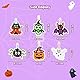 DKINY 12 Halloween Bastelsets Kinder DIY Fledermaus Kürbis Spinne Katzen Eule Geist Mix&Match Kreativsets und Bastelbedarf zum Basteln Kreative Kunsthandwerk mit Moosgummi Anhänger für Jungen Mädchen