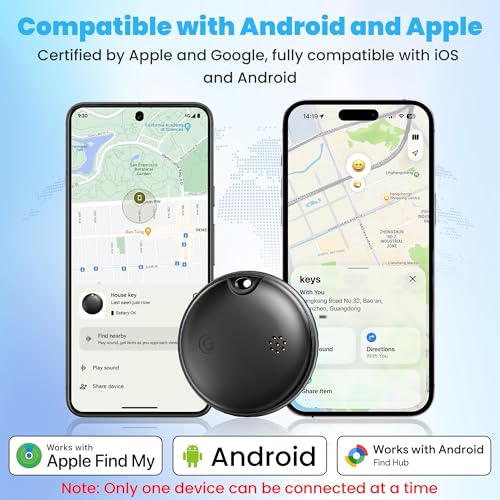 Image of 2026 New Dual System Air Tracker Tags-4 Pack for Both iOS & Android Phones, Bluetooth Tracker Compatible with Apple Find My (iOS) & Google Find Hub (Android) Device for Luggage, Keys, Wallets