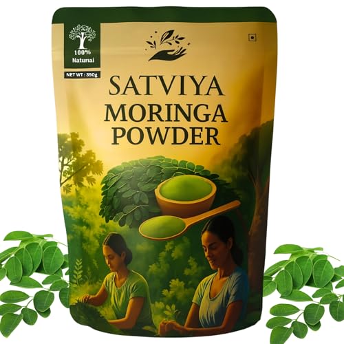 Image of Moringa Powder Organic India - 350g, Pure Natural Moringa Leaves powder, Ayurvedic Superfood for Naturally Boost Energy Levels, Immunity, Boost Energy Level & Digestion