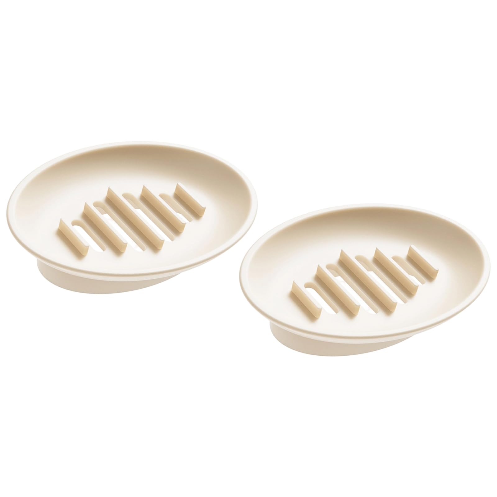 2Packs Soft Silicone Soap Tray with Water Drainage Feature Soap Dishes for Tight Space Bathroom Kitchen Organization Waterproof Holder