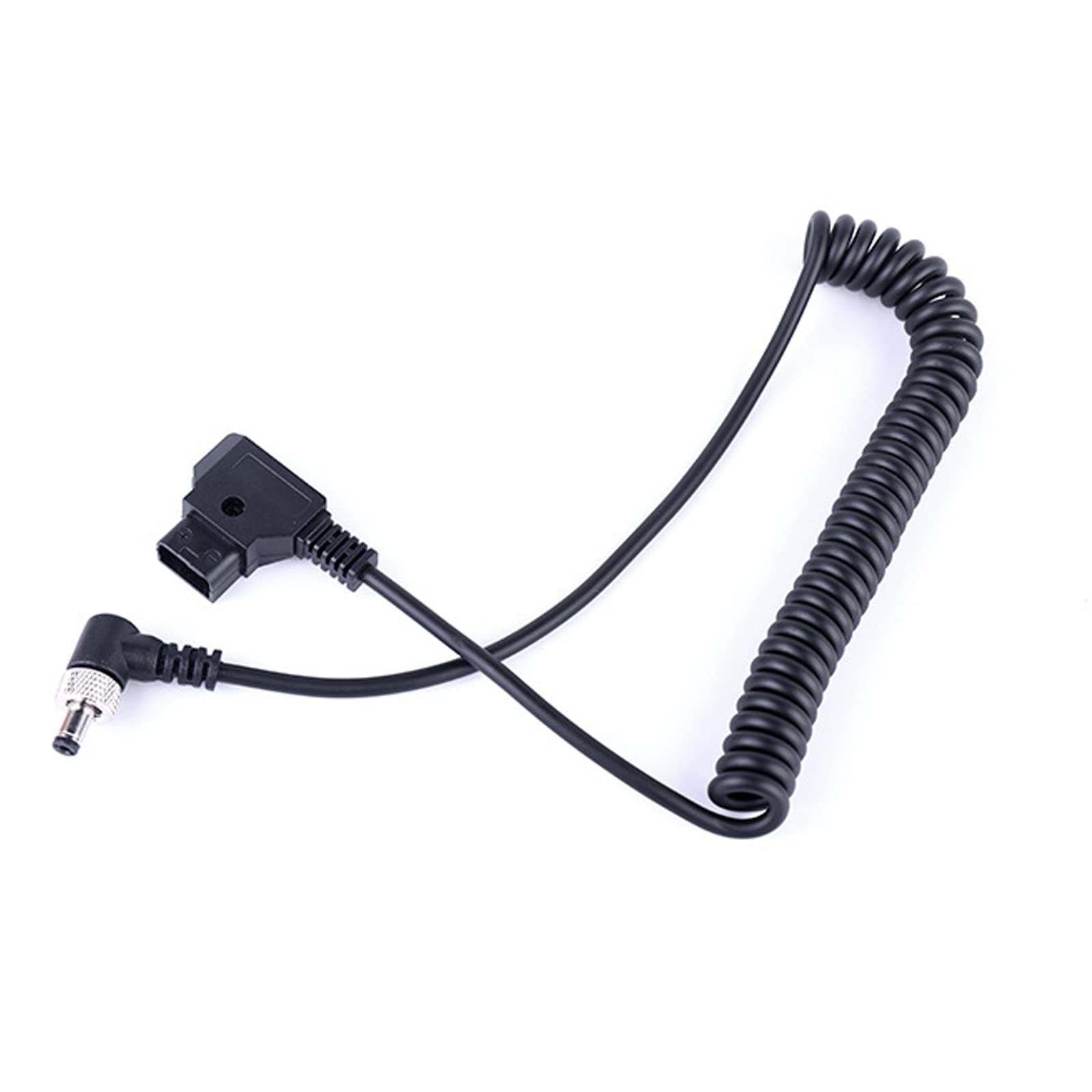 Topcine Dtap to Locking DC 5.5x2.5mm Monitor Power Cable Coiled Cable Compatible for LILLIPUT Feelworld Atomos/Ikan/Sony/DJI Monitor,Hollyland Mars 400s PIX-E7 PIX-E5 7