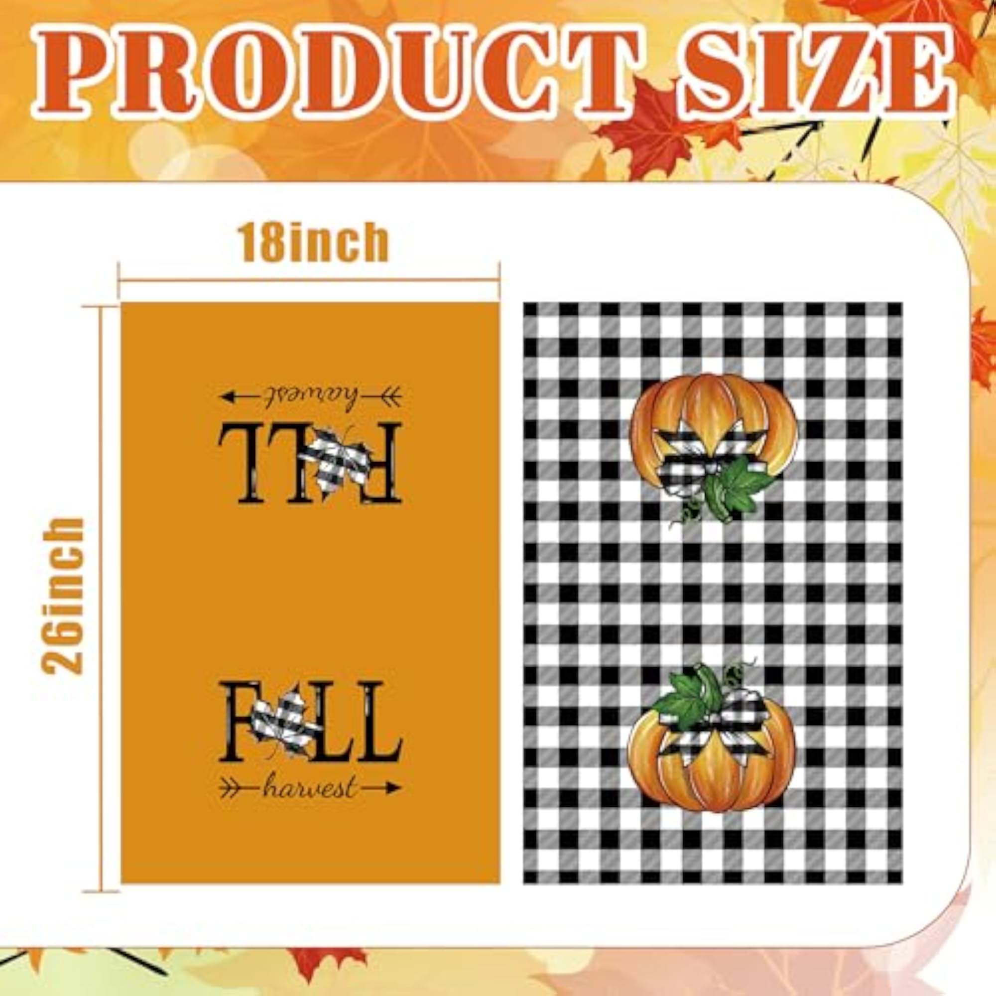Fall Hand Towels Set of 2, Autumn Decor
