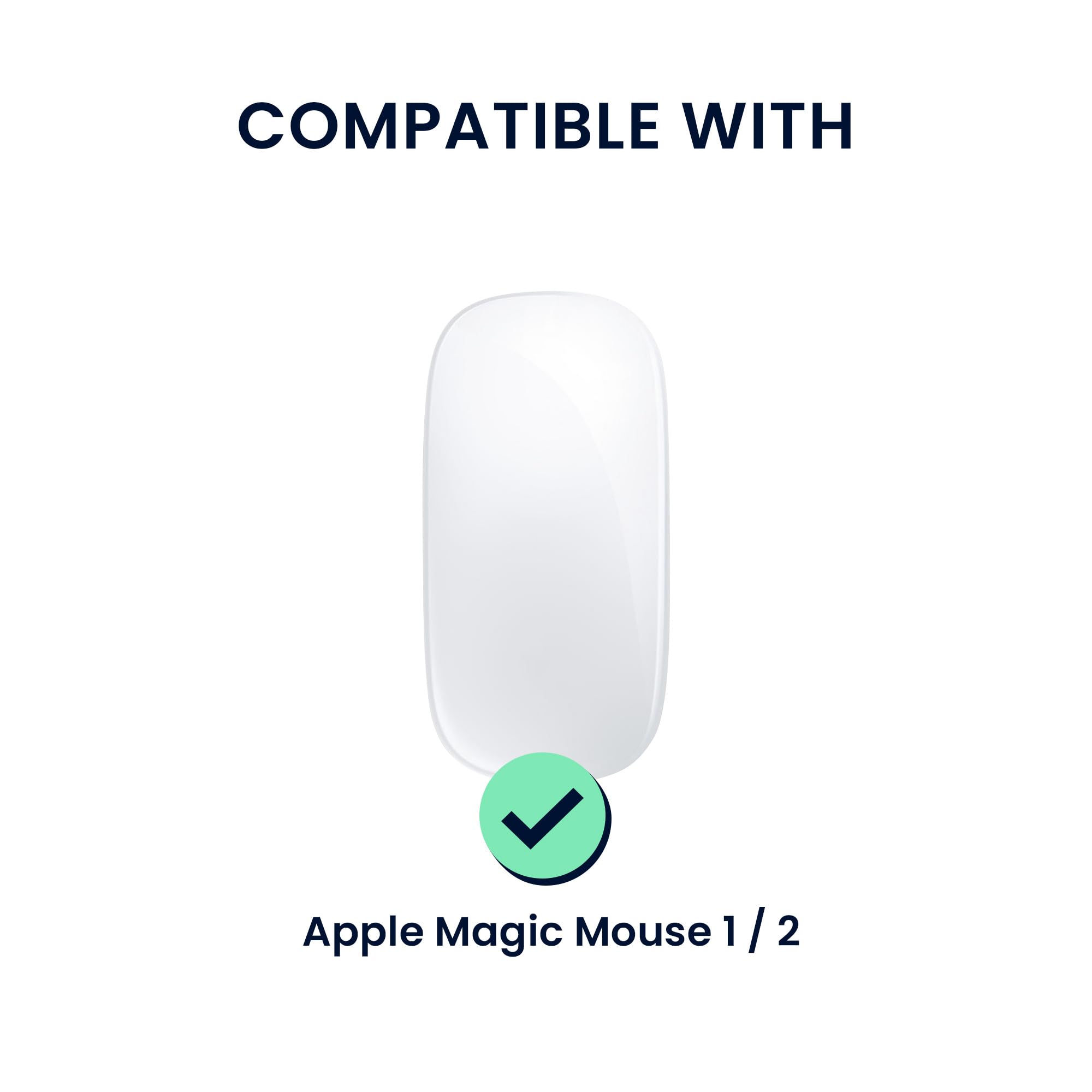 kwmobile Cover Compatibile con Apple Magic Mouse 1/2 Custodia - Pellicola Protettiva in Silicone - Protezione Morbida Antiscivolo - Grigio