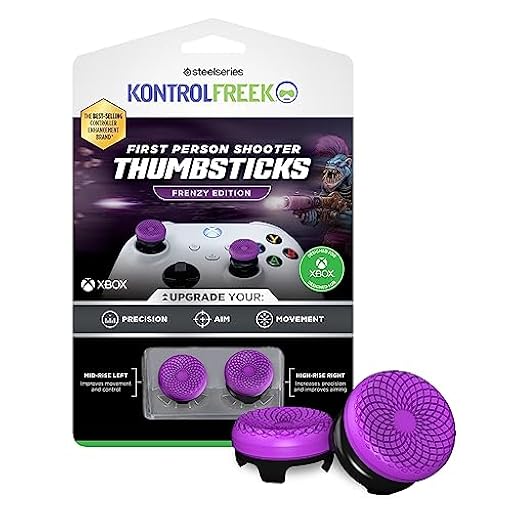 KontrolFreek FPS Freek Frenzy - Mando para Xbox One y Xbox Series X, palancas Pulgares de Rendimiento, 1 Talle Alto, 1 Tiro Medio, Morado/Negro | Ya disponible en tu tienda friki favorita! En mundofriki.es!