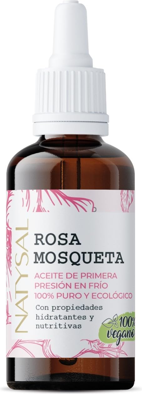 Natysal - Aceite de Rosa Mosqueta 20 ml - 100% Puro, Ecológico y de Primera Presión en Frío