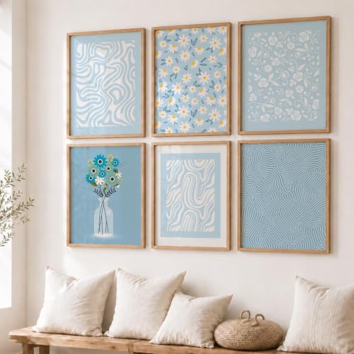 Image of kotart Boho Theme Digital Painting for Wall Decoration - Minimal Art Prints Living Room Bedroom Office Decor (14X20 Inch, H) Pack of 6