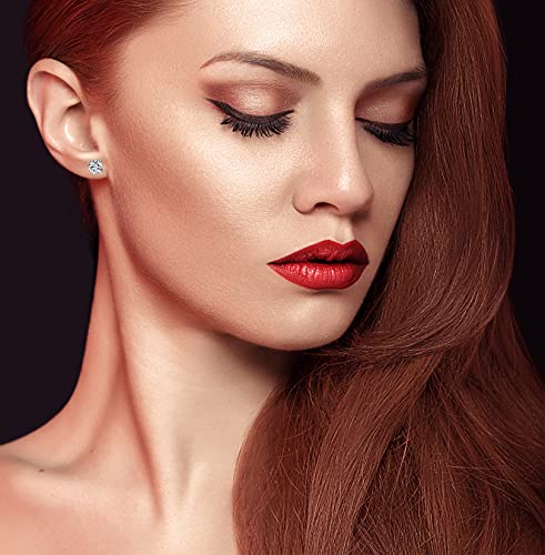 WAINIS 8 Pairs Stainless Steel Magnetic Stud Earrings for Men Women Non-piercing CZ Hypoallergenic Earrings 5-8mm4