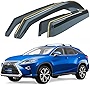 Goodyear Shatterproof in-Channel Window Deflectors for Lexus RX 350, RX 450H 2016-2023, Rain Guards, Window Visors for Cars, Vent Deflector, Car Accessories, 4 pcs - GY007742